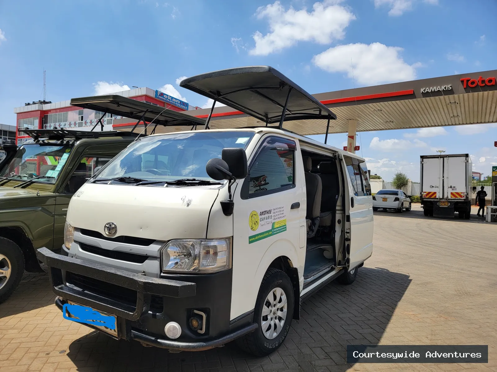 Toyota Hiace Safari Tour Van with Pop Up Roof | Courtesywide Adventures